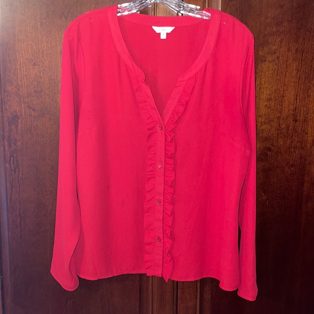 Candie’s red blouse, size xl.